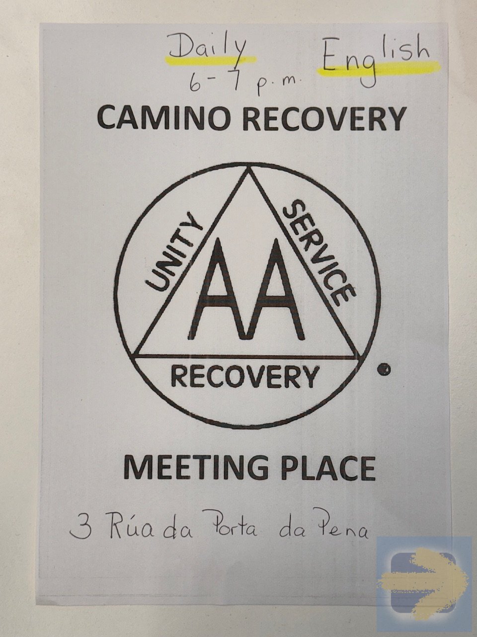 AA meetings in Santiago (Summer 2024)