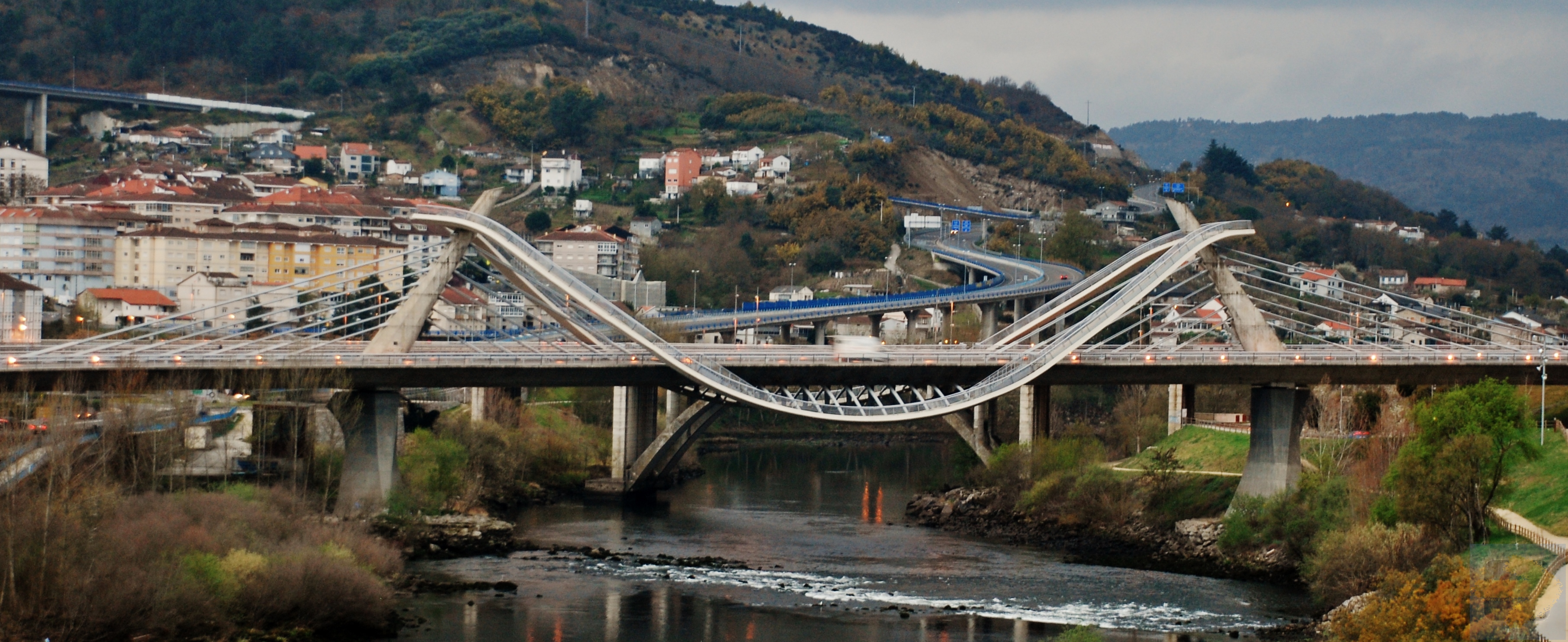 Bridge Ourense taken on St Patrick's day