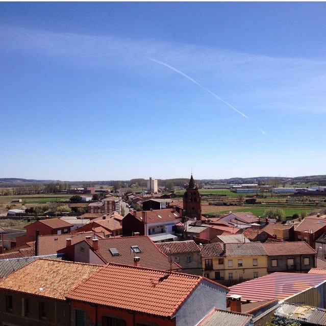 April 7th View from the rooftop of the Albergue Siervas de Maria
