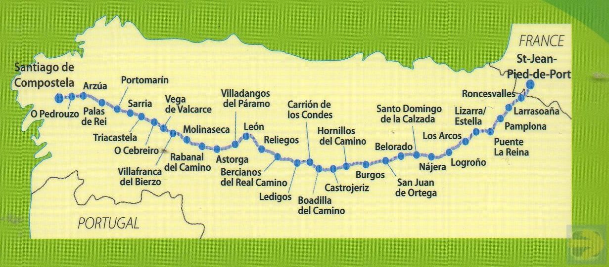Camino Frances map