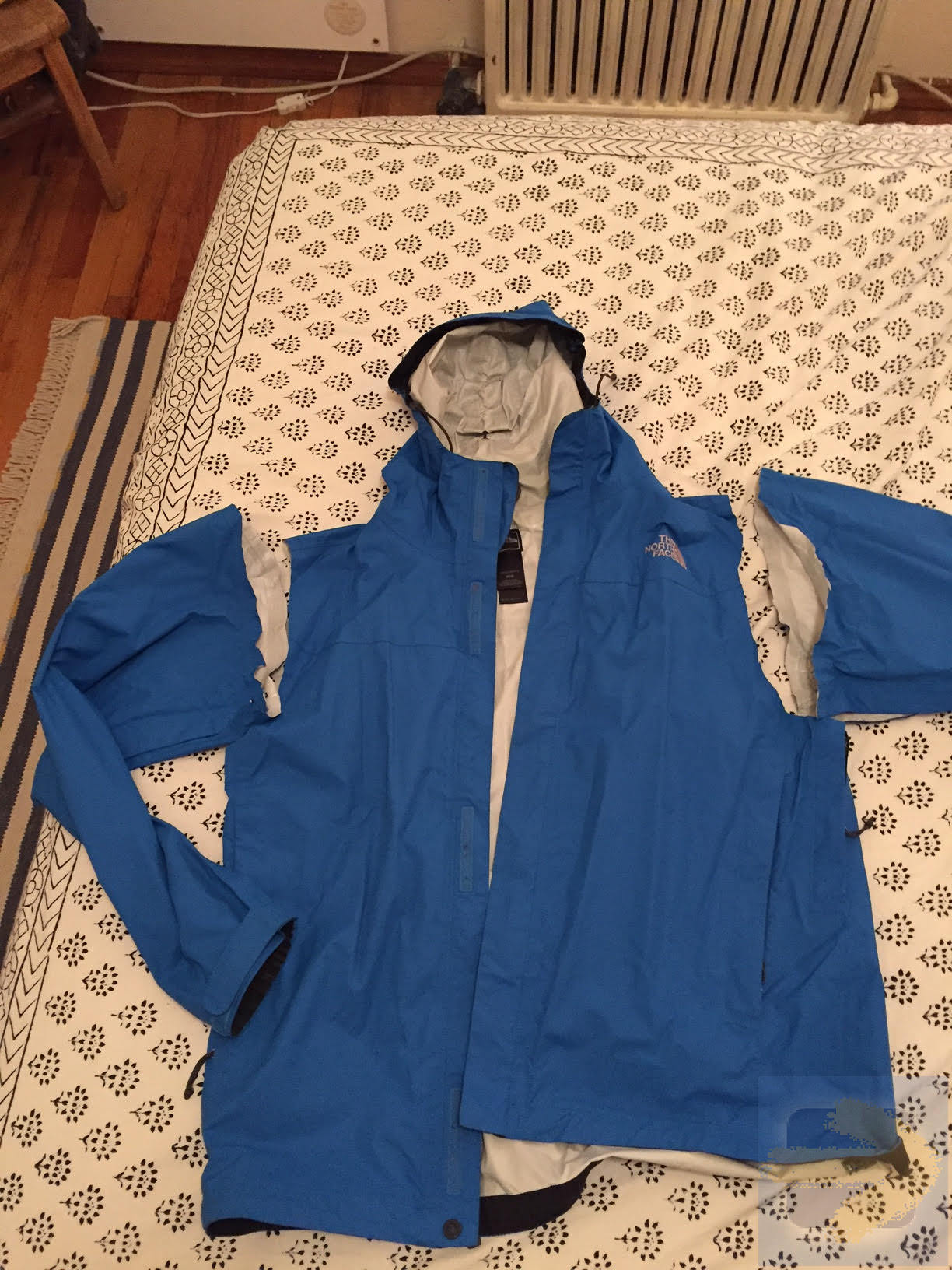 cut the sleaves off an old rain jacket