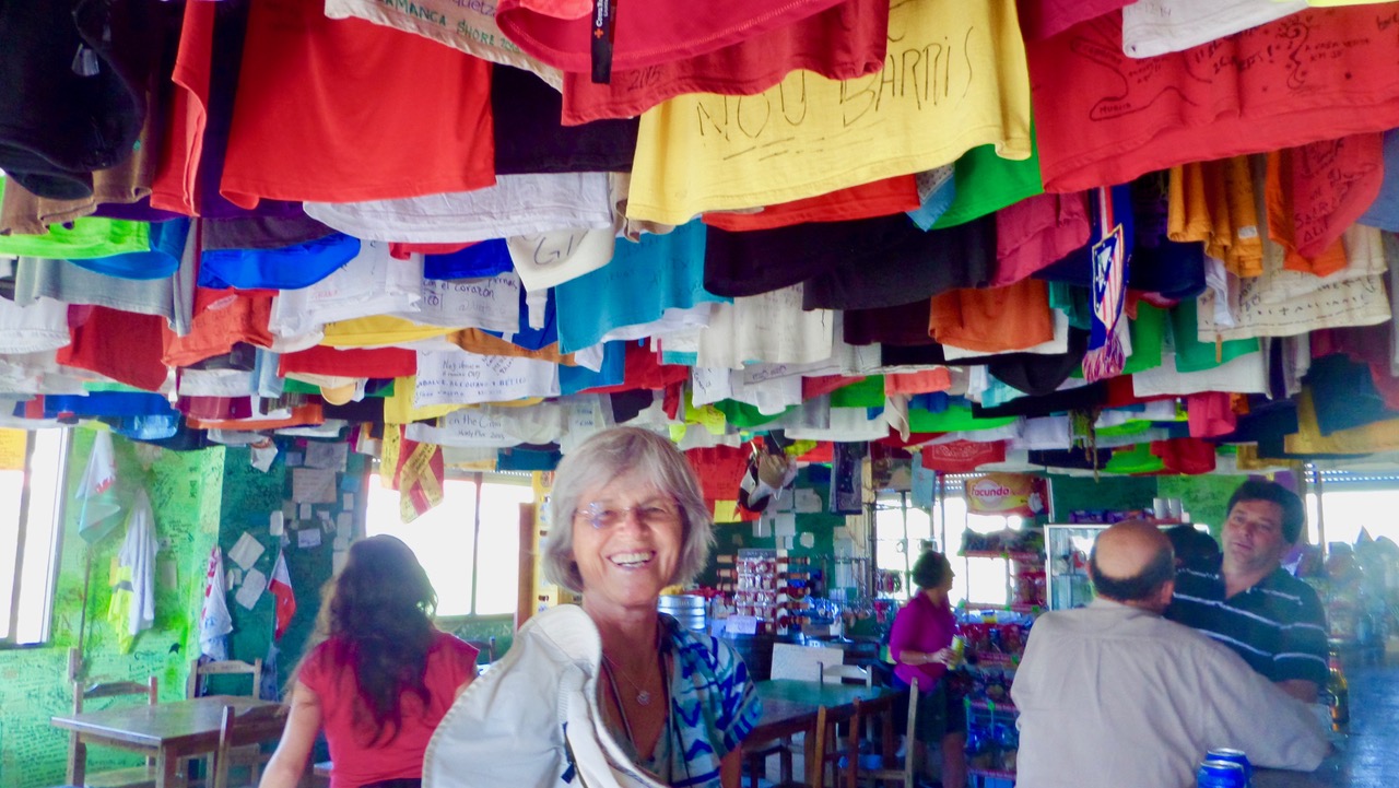 In Salceda, the Resturant of Used T-Shirts!  Sept '15