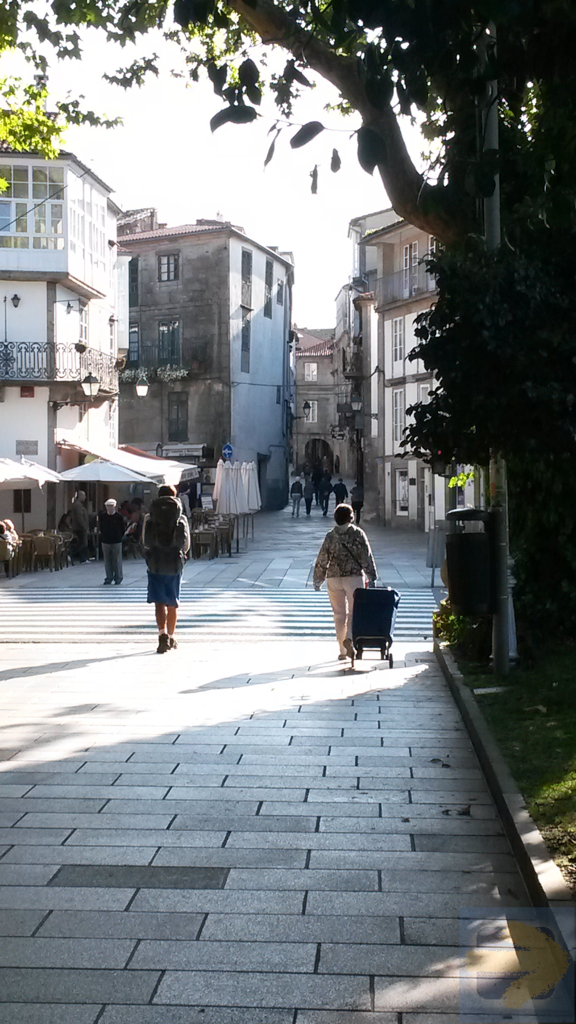 On the Portugues walking into town