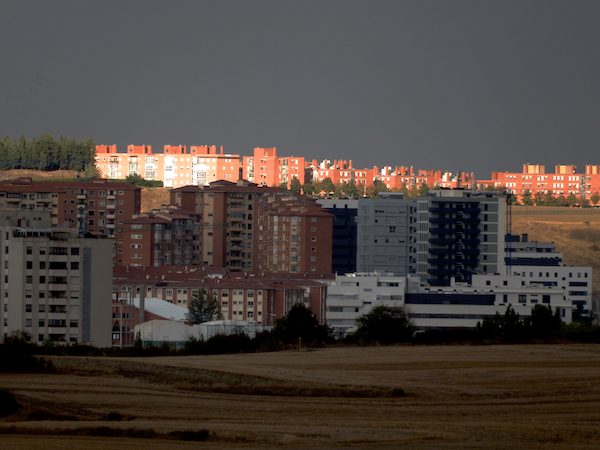 Pamplona as the sun was setting