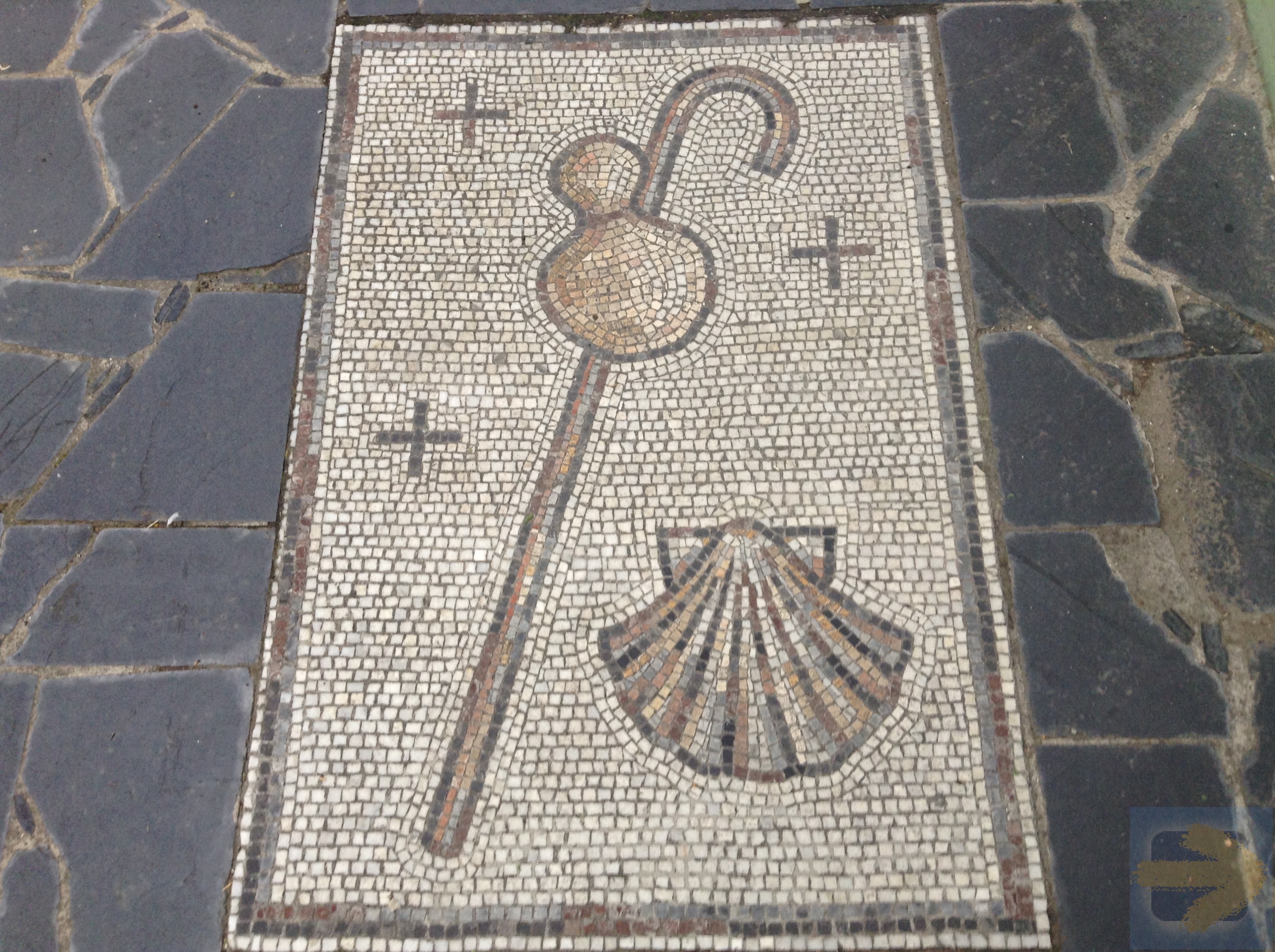 Sarria sidewalk mosaic