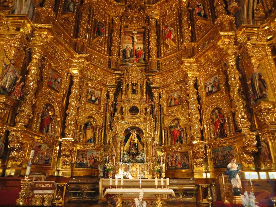 The altar at the Church of the Assumption- Navarrete