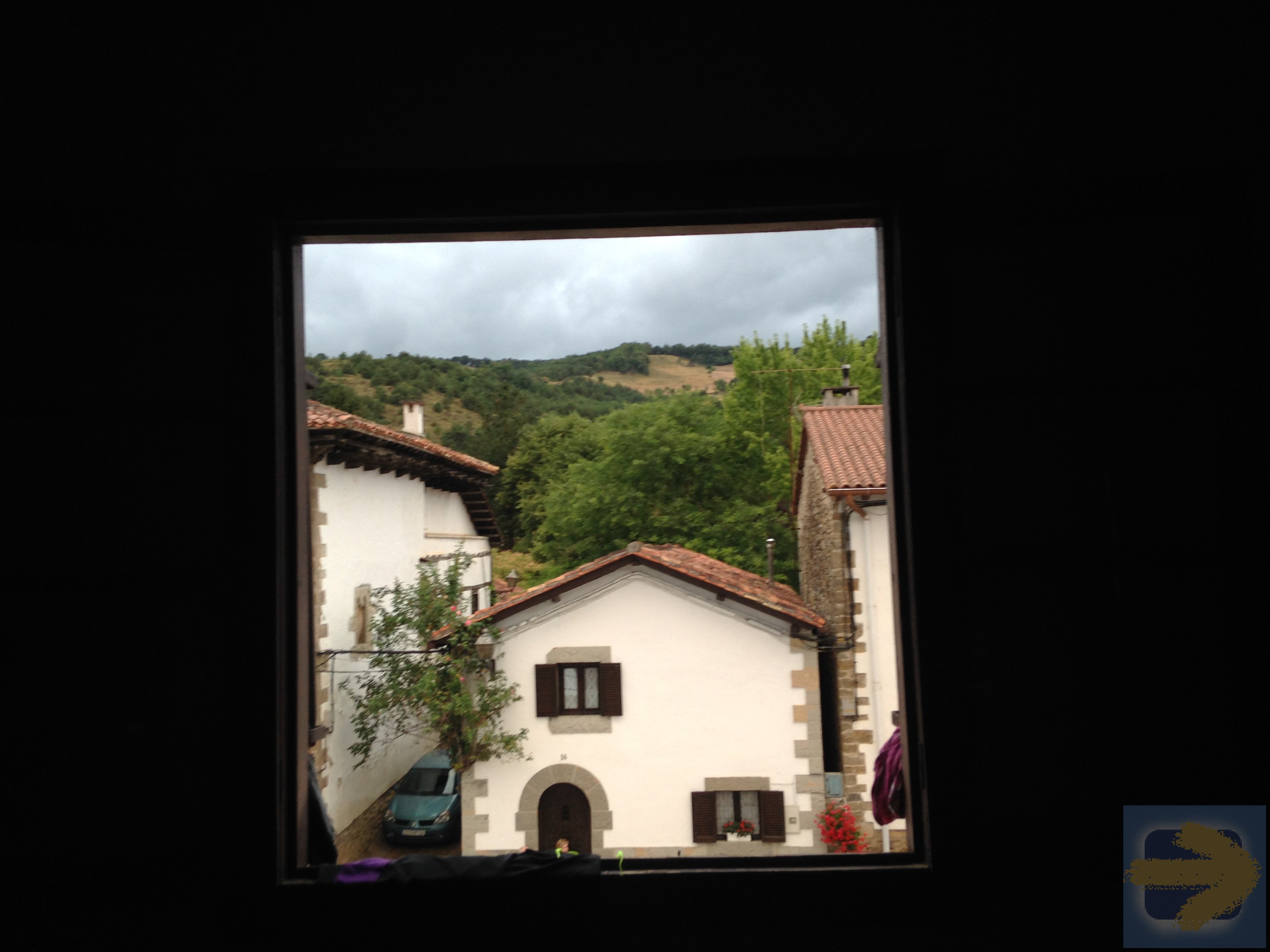 The view from Larassoana albergue window