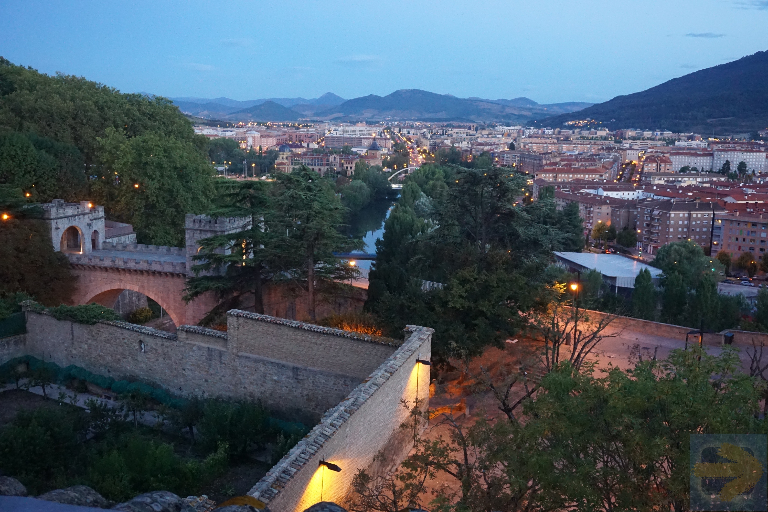 View of Pamplona on a September evening