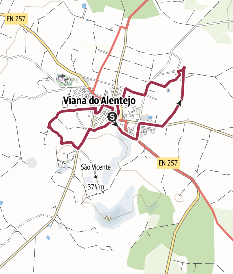 Mapa / PR1 VNT - Rota de Peregrinação a Nossa Senhora de Aires [Atualização]