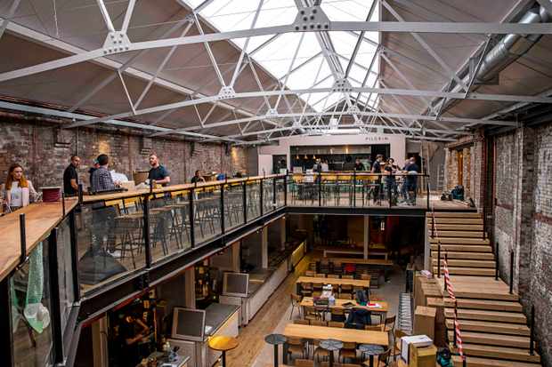 Pilgrim Liverpool Interiors open warehouse space with mezzanine